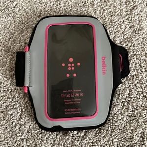 IPhone Pink, Black, and Gray Belkin Sport Arm Band